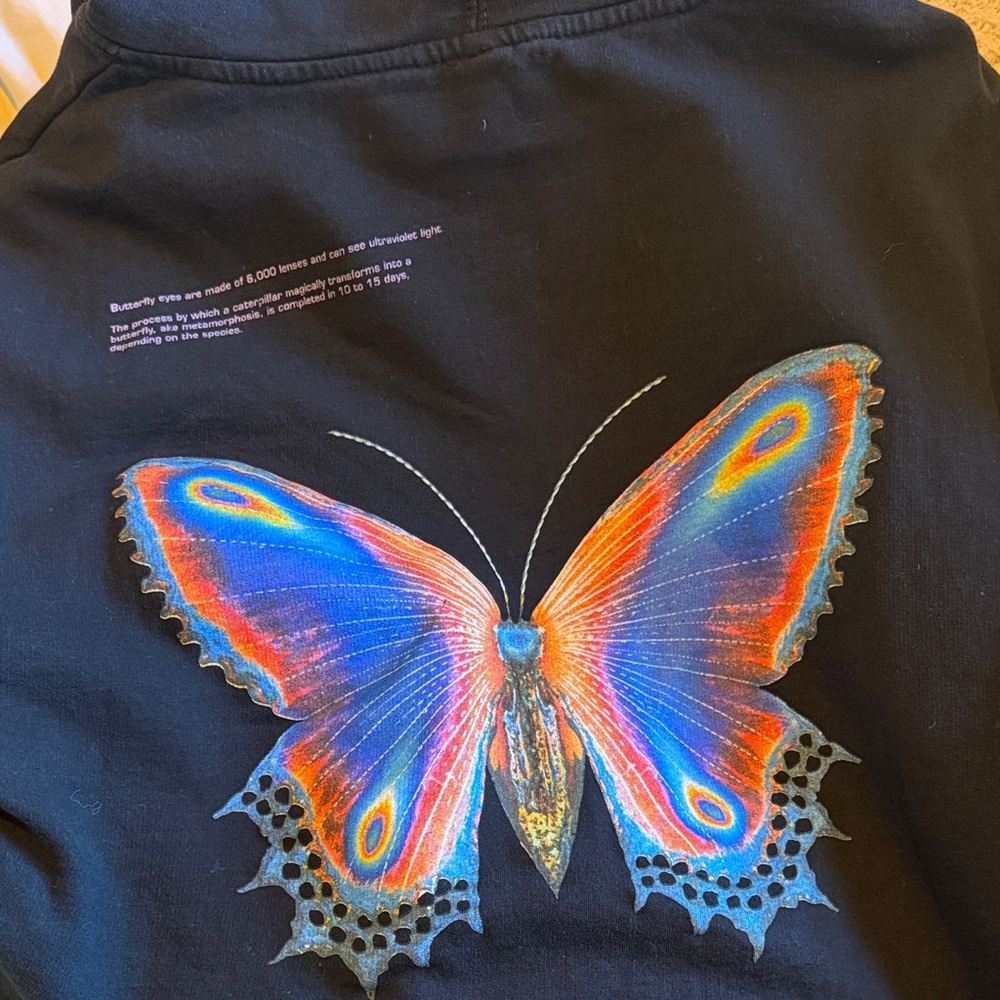 Vibrant Butterfly Graphic Women's Hoodie
